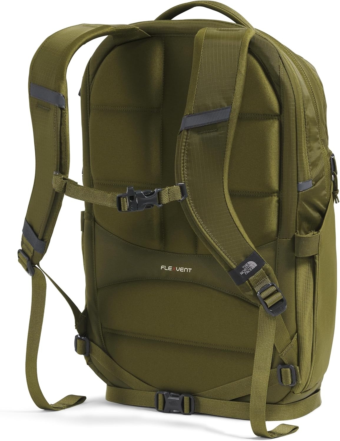 imageThe North Face Womens Surge Commuter Laptop Backpack Everyday Travel Bag Laptop Sleeve WaterRepellent TNF White Metallic MlangeMid GreyNPF One SizeForest OliveUtility Brown