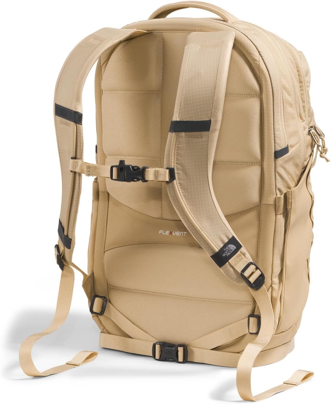 imageThe North Face Womens Surge Commuter Laptop Backpack Everyday Travel Bag Laptop Sleeve WaterRepellent TNF White Metallic MlangeMid GreyNPF One SizeKhaki Stone