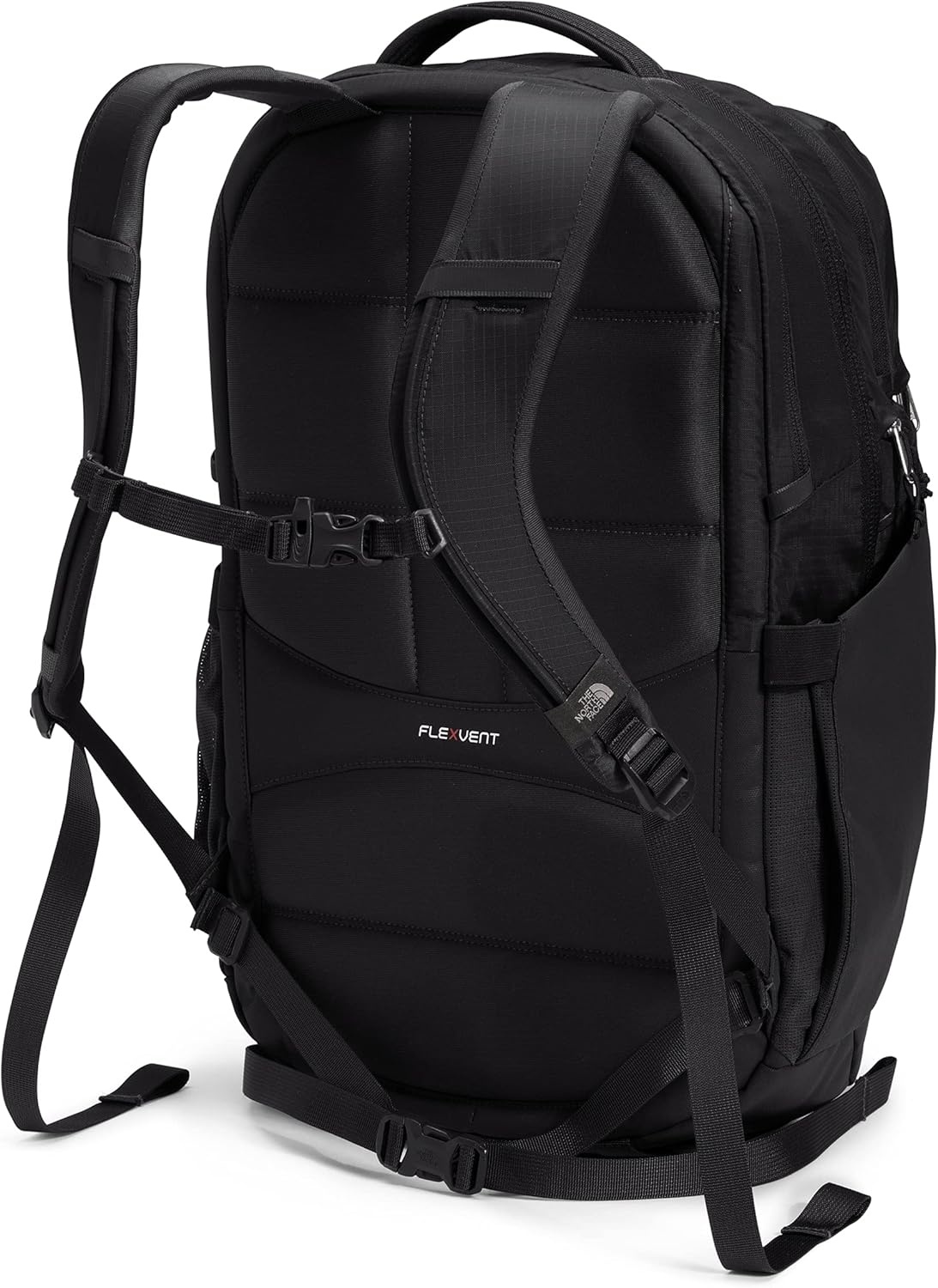 imageThe North Face Womens Surge Commuter Laptop Backpack Everyday Travel Bag Laptop Sleeve WaterRepellent TNF White Metallic MlangeMid GreyNPF One SizeTnf BlackTnf Black