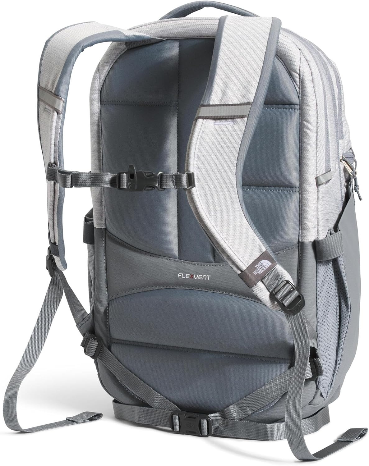 imageThe North Face Womens Surge Commuter Laptop Backpack Everyday Travel Bag Laptop Sleeve WaterRepellent TNF White Metallic MlangeMid GreyNPF One SizeTnf White Metallic MlangeMid Greynpf
