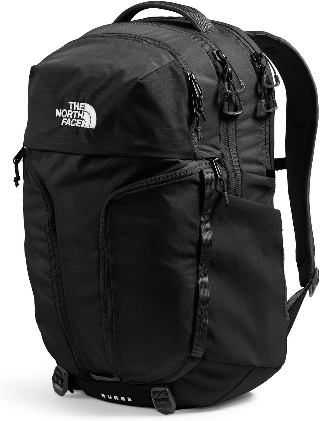 imageThe North Face Womens Surge Commuter Laptop Backpack Everyday Travel Bag Laptop Sleeve WaterRepellent TNF White Metallic MlangeMid GreyNPF One SizeTnf BlackTnf Blacknpf