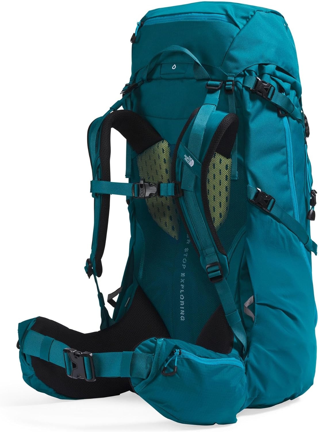 imageThe North Face Womens Terra 55 Backpack Hiking Pack WomenSpecific Fit CinchTop Opening Pole amp Ice Axe Attachments Asphalt GreyTNF BlackNPF XSmallSmallBlue MossSapphire Slatenpf