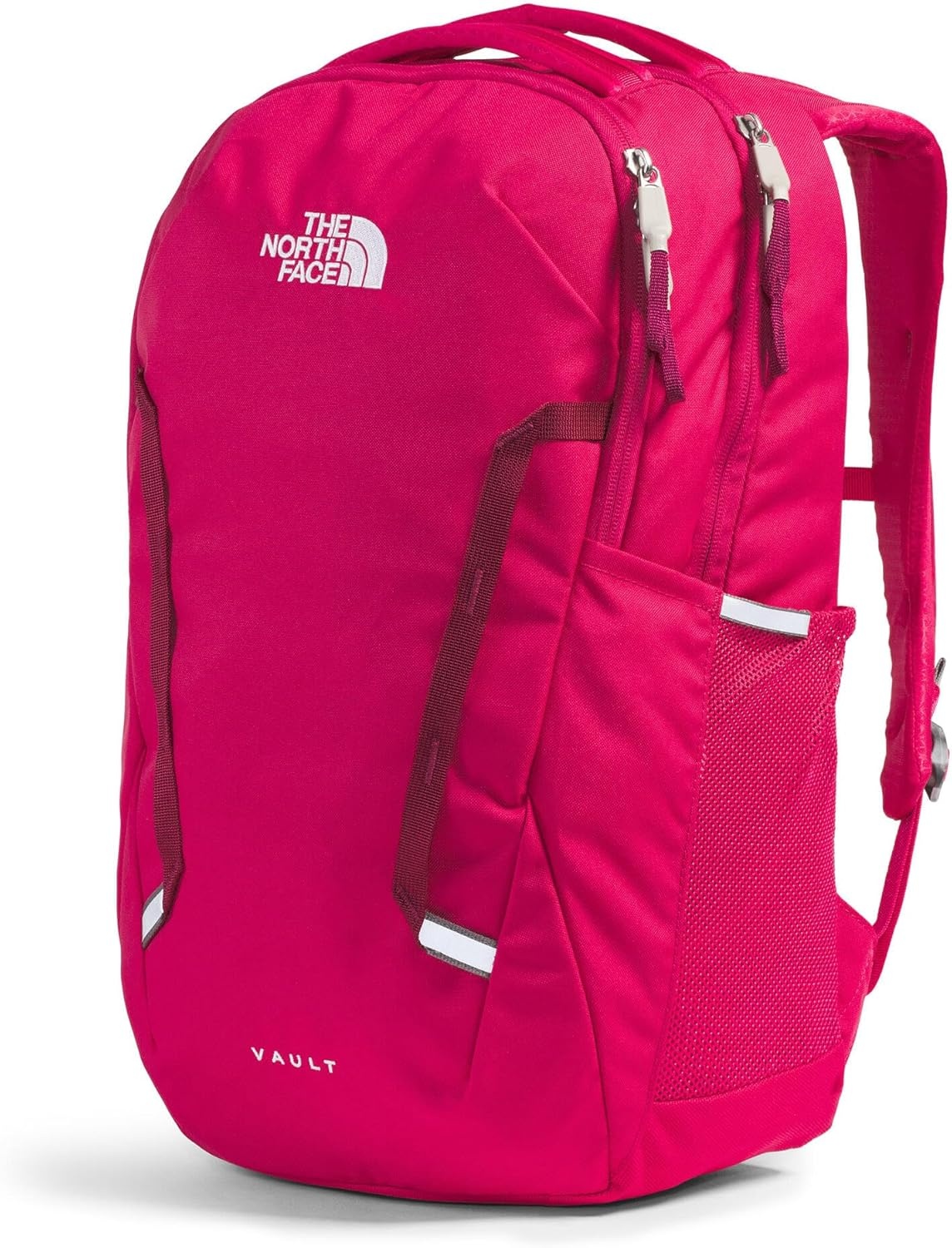 imageThe North Face Womens Vault Everyday Laptop Backpack Commuter Travel Bag WaterRepellent Spacious Main Compartment TNF White Metallic MlangeMid GreyNPF One SizeLali GuranRhododendron