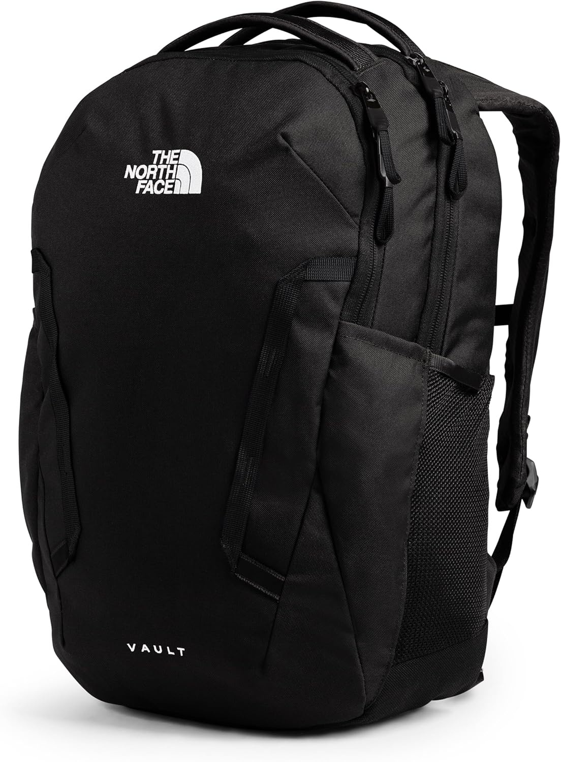 imageThe North Face Womens Vault Everyday Laptop Backpack Commuter Travel Bag WaterRepellent Spacious Main Compartment TNF White Metallic MlangeMid GreyNPF One SizeTnf Blacknpf