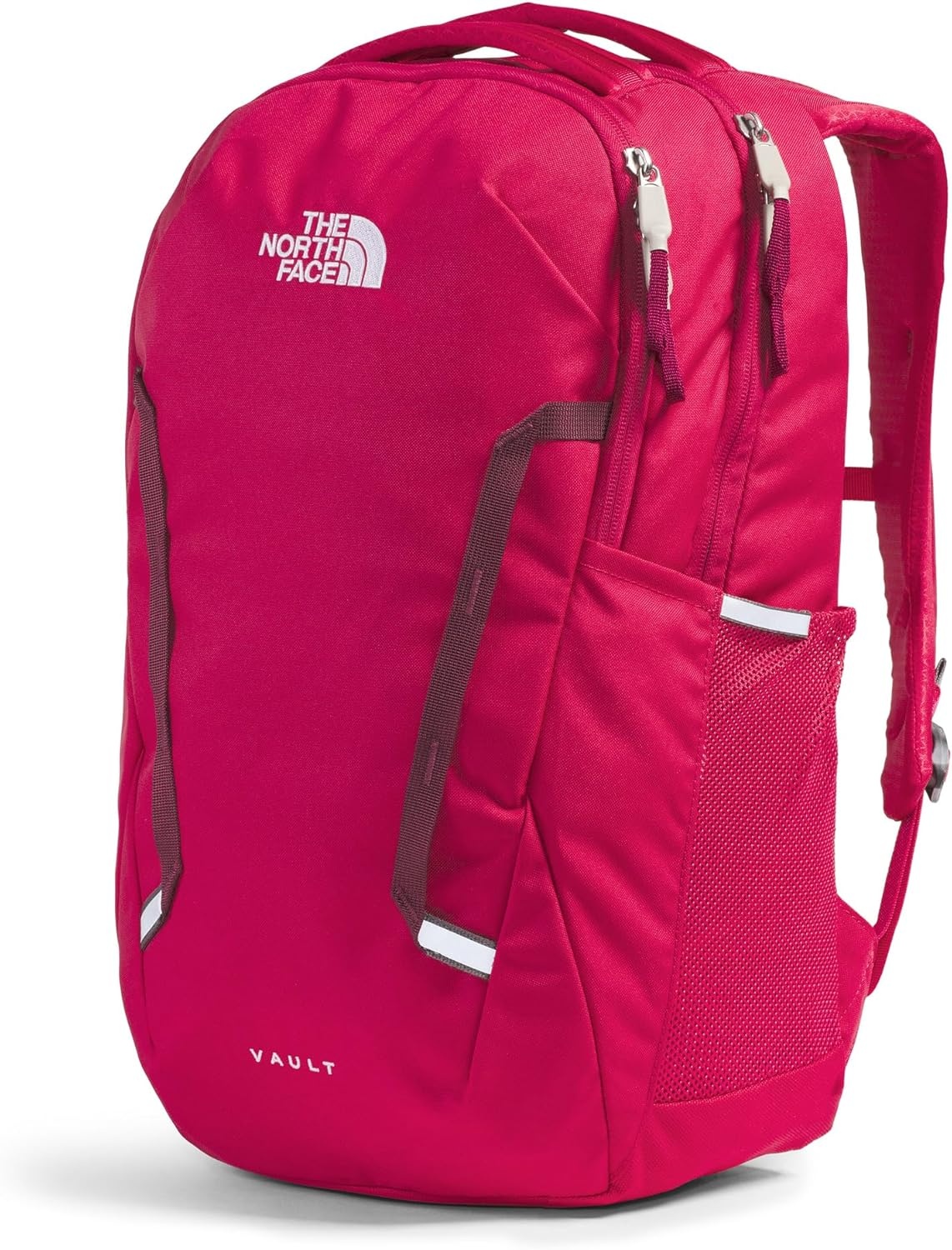 imageThe North Face Womens Vault Everyday Laptop Backpack Commuter Travel Bag WaterRepellent Spacious Main Compartment TNF White Metallic MlangeMid GreyNPF One SizeLali GuranRhododendron