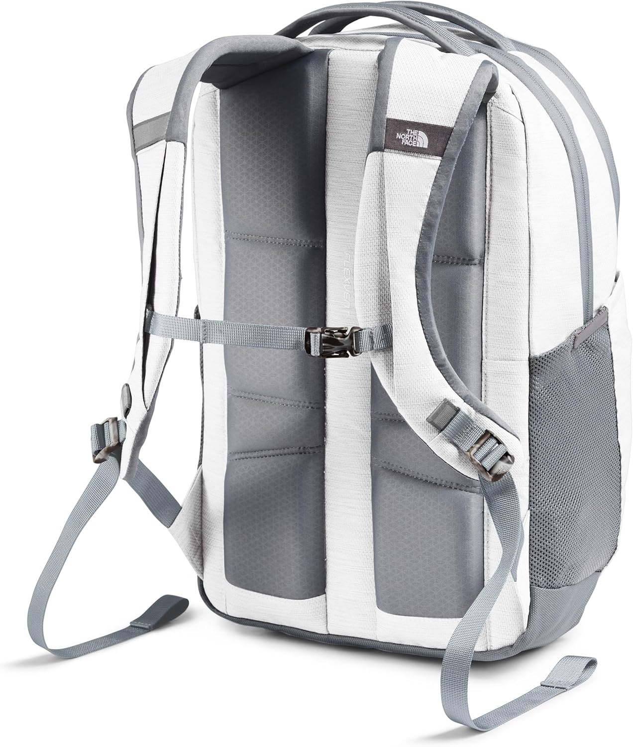 imageThe North Face Womens Vault Everyday Laptop Backpack Commuter Travel Bag WaterRepellent Spacious Main Compartment TNF White Metallic MlangeMid GreyNPF One SizeTnf White Metallic MlangeMid Greynpf