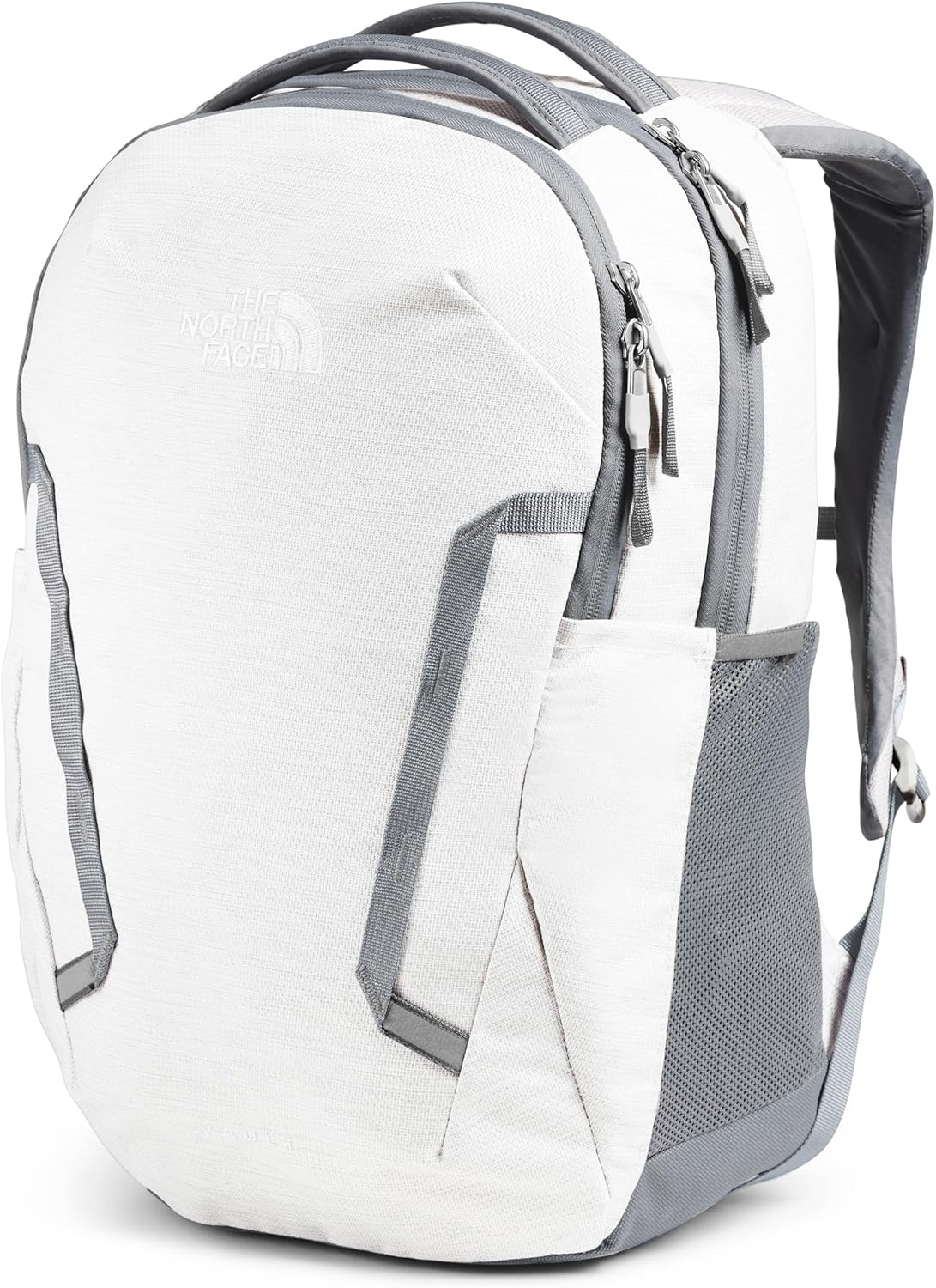 imageThe North Face Womens Vault Everyday Laptop Backpack Commuter Travel Bag WaterRepellent Spacious Main Compartment TNF White Metallic MlangeMid GreyNPF One SizeTnf White Metallic MlangeMid Greynpf
