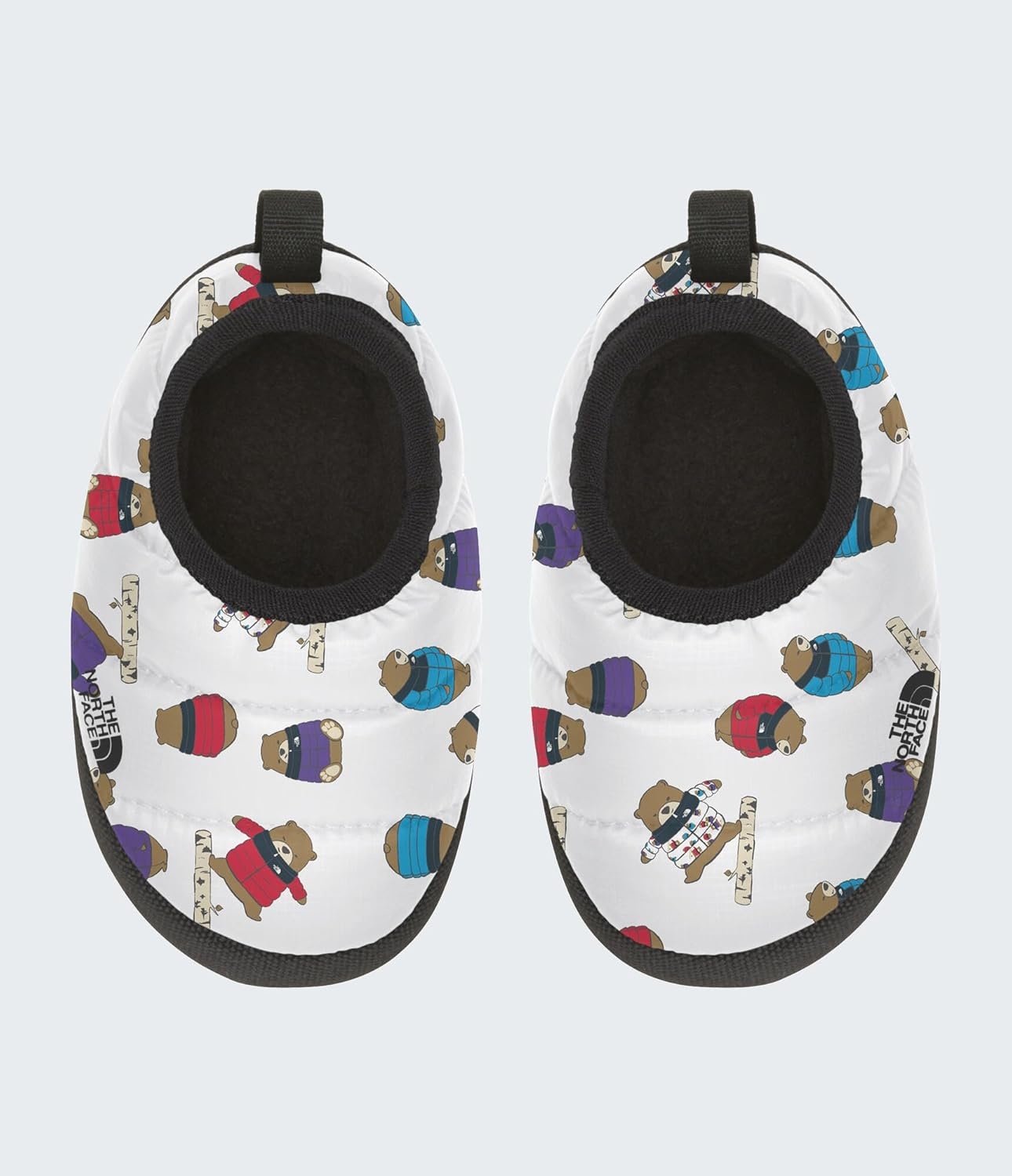 imageThe North Face unisexbaby Tent Mule Slipper Insulated Toddler Shoes for Boys amp GirlsNuptse Bears Print MultiTnf Black