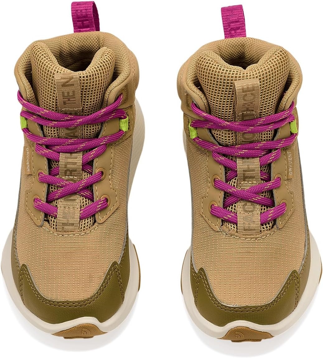 imageThe North Face unisexchild Fastpack II Hiker Mid Waterproof Hiking Shoe Highly Cushioned Abrasion ResistantKhaki StoneFuchsia Flash