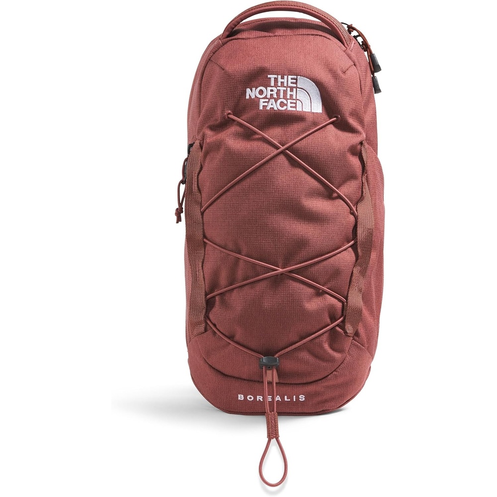 imageTHE NORTH FACE Borealis SIing Bag Crossbody Adjustable Strap Water Repellent Finish Multiple Compartments Tablet SleeveCanyon Dust Dark Heather