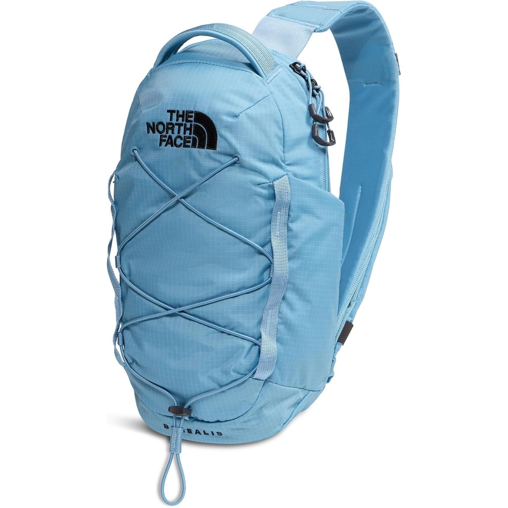 imageTHE NORTH FACE Borealis SIing Bag Crossbody Adjustable Strap Water Repellent Finish Multiple Compartments Tablet SleevePale Teal