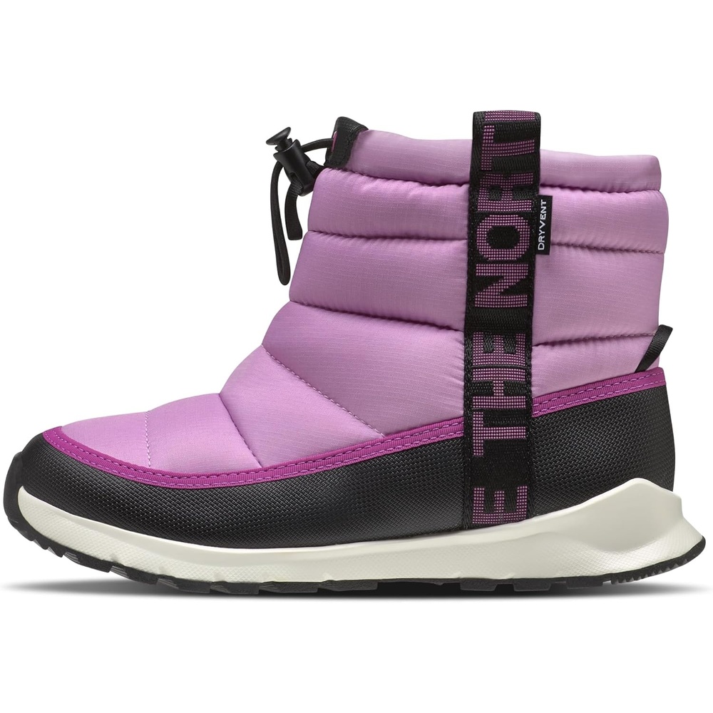 imageTHE NORTH FACE Kids Thermoball Pullon Wp Boot Insulated amp Waterproof Bungee Collar Rubber SoleDragonfruitDeep Mulberry