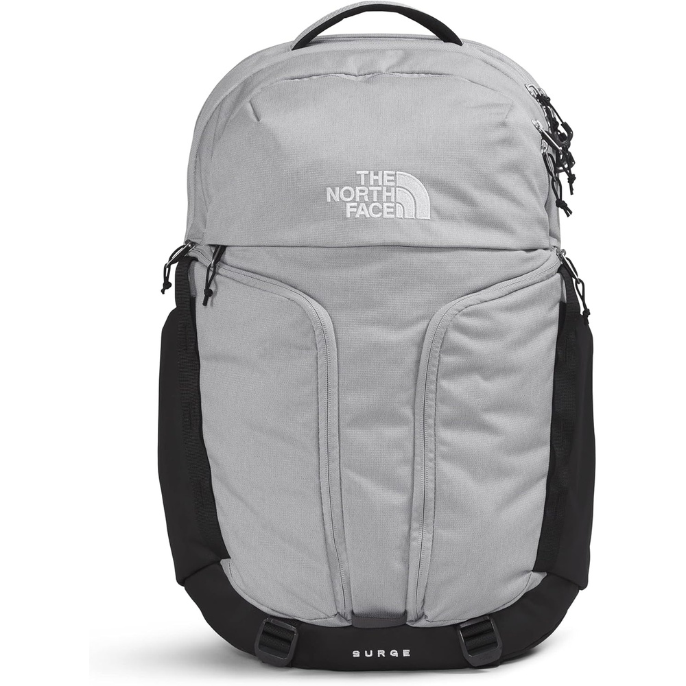 imageTHE NORTH FACE Surge Commuter Laptop Backpack Daypack With Water Repellent Finish 16 Laptop Sleeve Reflective DetailsMeld Grey Dark HeatherTnf Black