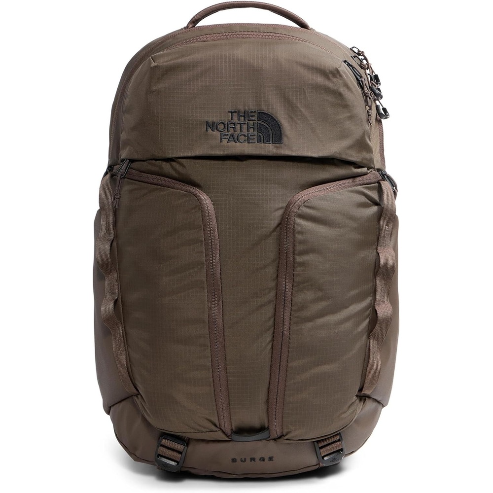 imageTHE NORTH FACE Surge Commuter Laptop Backpack  Daypack With Water Repellent Finish 16 Laptop Sleeve Reflective DetailsSmokey Brown