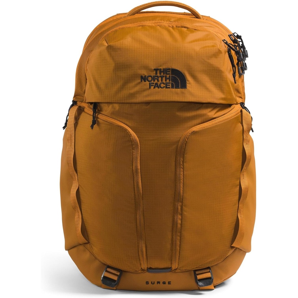 imageTHE NORTH FACE Surge Commuter Laptop Backpack  Daypack With Water Repellent Finish 16 Laptop Sleeve Reflective DetailsTimber Tan
