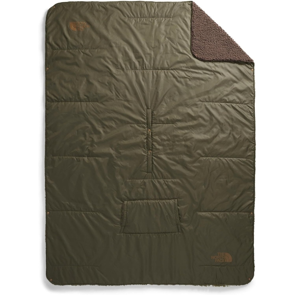 imageTHE NORTH FACE Wawona Fuzzy Blanket Dual Sided amp Packable Design Ultra Soft Fleece Lining amp Water Repellent Outer New Taupe GreenSmokey Brown One SizeNew Taupe GreenSmokey Brown