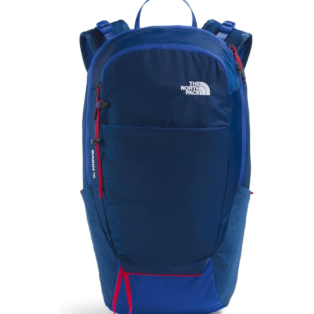 imageThe North Face Basin 18 Liter Technical Daypack with Rain Cover Unisex Backpack Sternum Strap Hiking Pole Attachment Duck GreenShady Blue One SizeEstate BlueTnf Blue