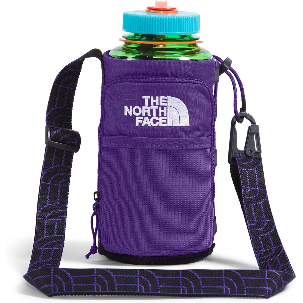 imageThe North Face Borealis Water Bottle Holder  Adjustable Strap WaterRepellent Finish External Pocket with Key Hook Opal Frost One SizePeak PurpleTNF Black