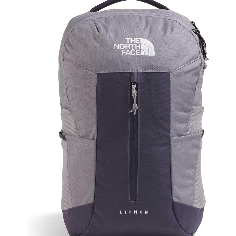 imageThe North Face Lichen Daypack Everyday Commuter Backpack Laptop Sleeve Water Bottle Pockets Center Front Pouch Smoked Pearl Dark HeatherTNF Black One SizeTranscendent GreyEndless Dusk