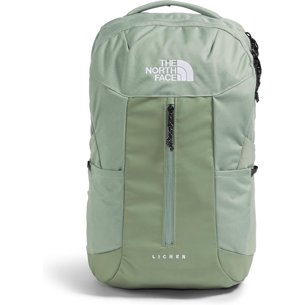 imageThe North Face Lichen Daypack Everyday Commuter Backpack Laptop Sleeve Water Bottle Pockets Center Front Pouch Smoked Pearl Dark HeatherTNF Black One SizeBark MistSlate Moss