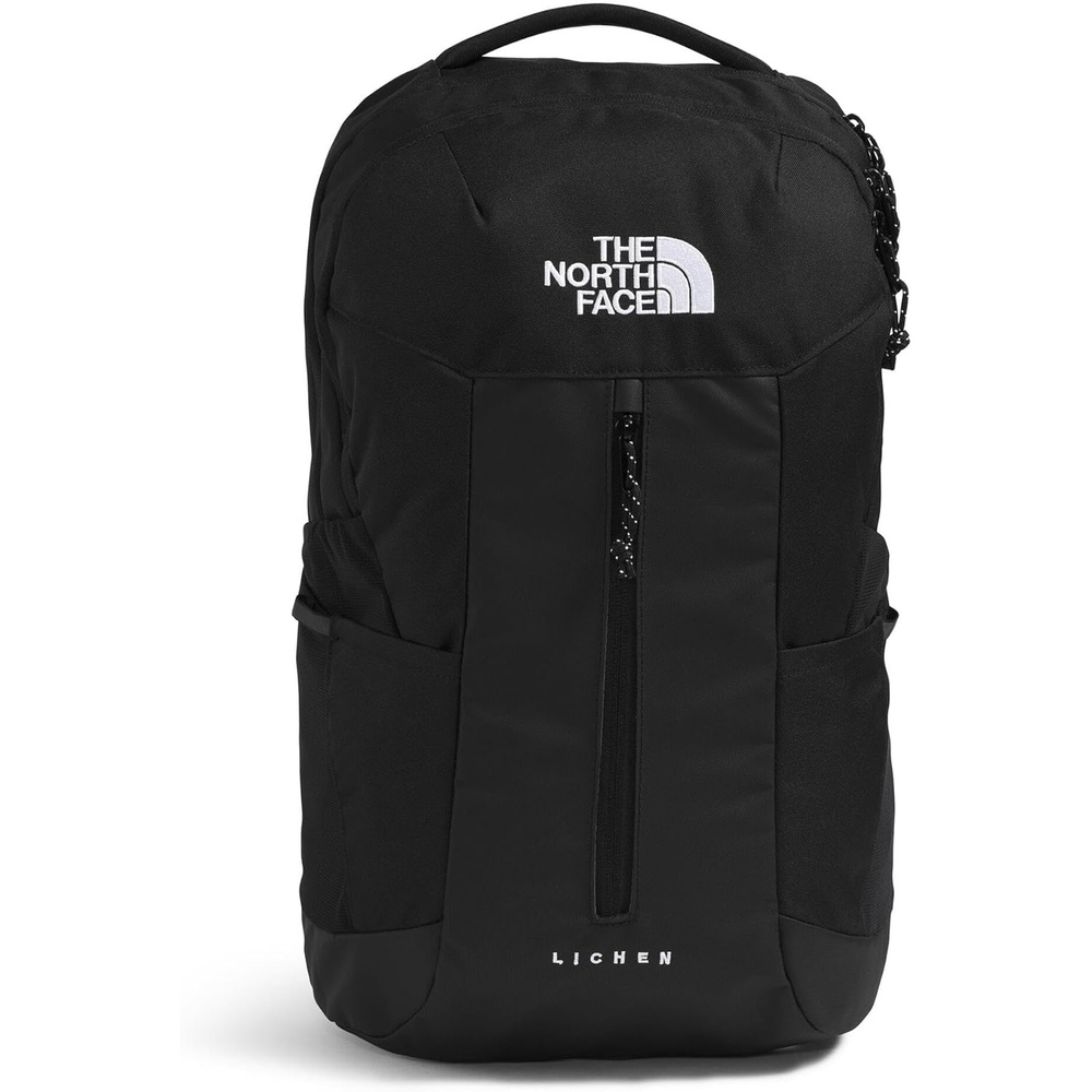 imageThe North Face Lichen Daypack Everyday Commuter Backpack Laptop Sleeve Water Bottle Pockets Center Front Pouch Smoked Pearl Dark HeatherTNF Black One SizeTnf BlackTnf White