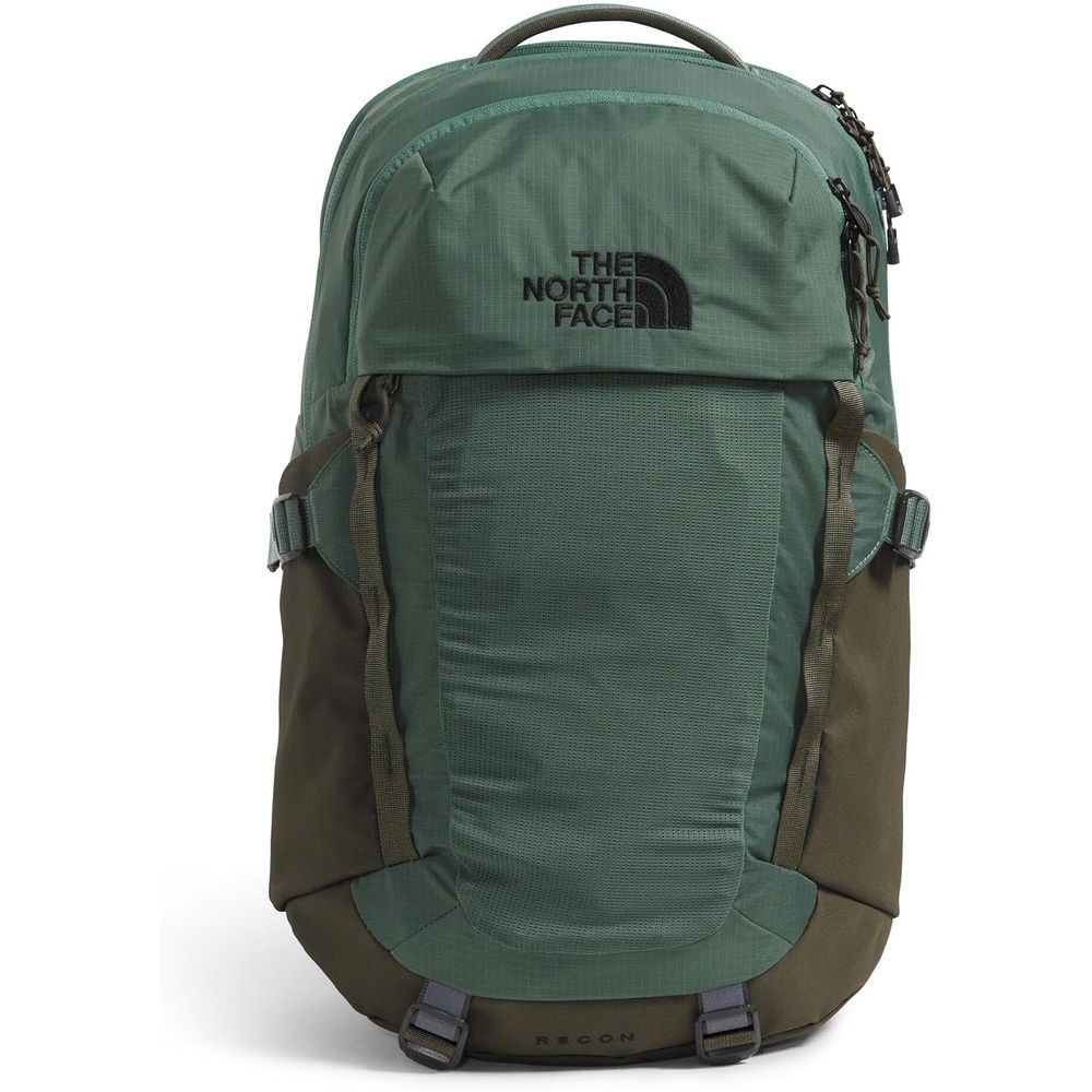 imageThe North Face Recon Everyday Laptop Backpack  Daypack Water Repellent Laptop Sleeve 2 Water Bottle Pockets Asphalt Grey Light HeatherTNF BlackNPF One SizeDuck GreenNew Taupe Green