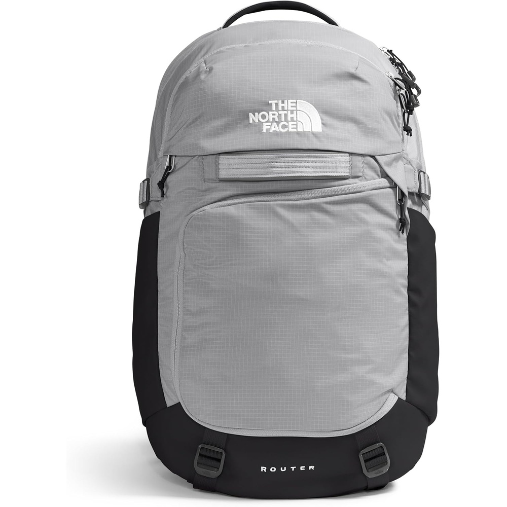 imageThe North Face Router Everyday Laptop Backpack Daypack Water Repellent Laptop Sleeve Reflective Details Asphalt Grey Light HeatherTNF BlackNPF One SizeMeld GreyTnf Blacknpf