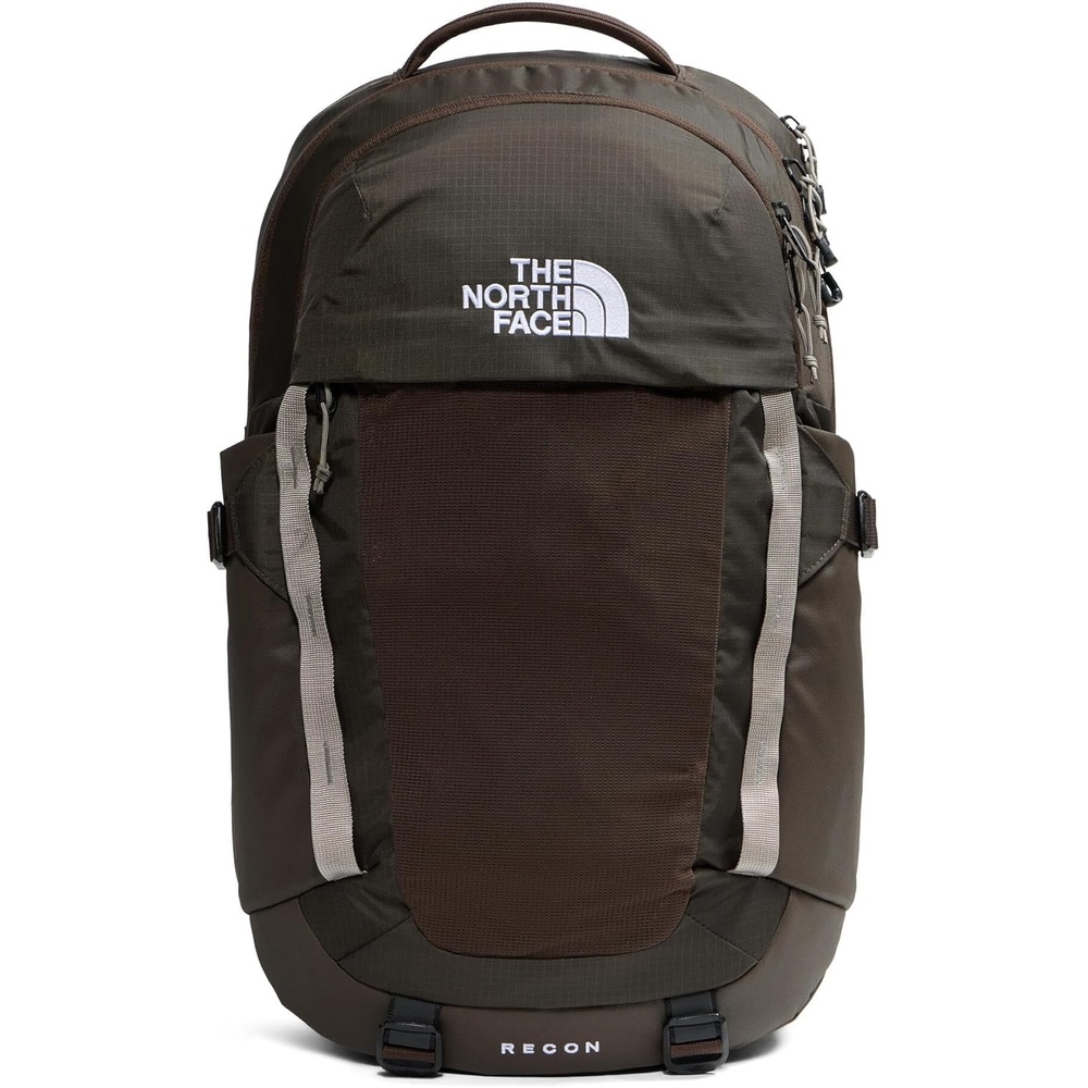 imageThe North Face Router Everyday Laptop Backpack  Daypack Water Repellent Laptop Sleeve Reflective Details Asphalt Grey Light HeatherTNF BlackNPF One SizeDark ChestnutStone Slab