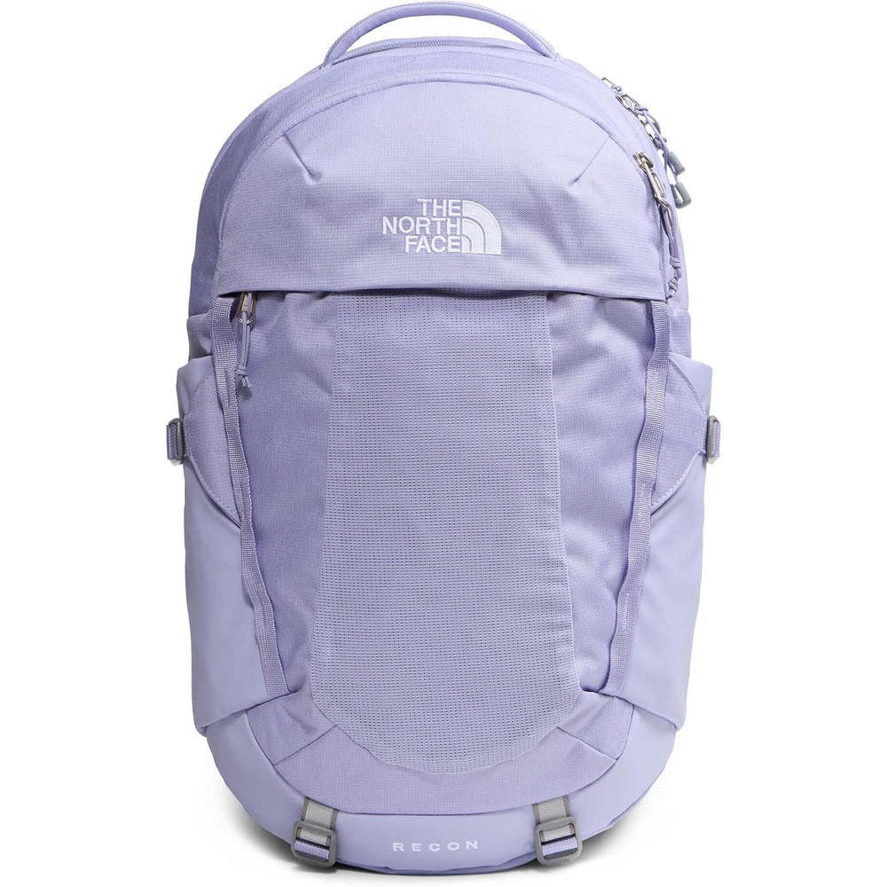 imageThe North Face Router Everyday Laptop Backpack Daypack Water Repellent Laptop Sleeve Reflective Details Asphalt Grey Light HeatherTNF BlackNPF One SizePale Plum Light HeatherPale Plum
