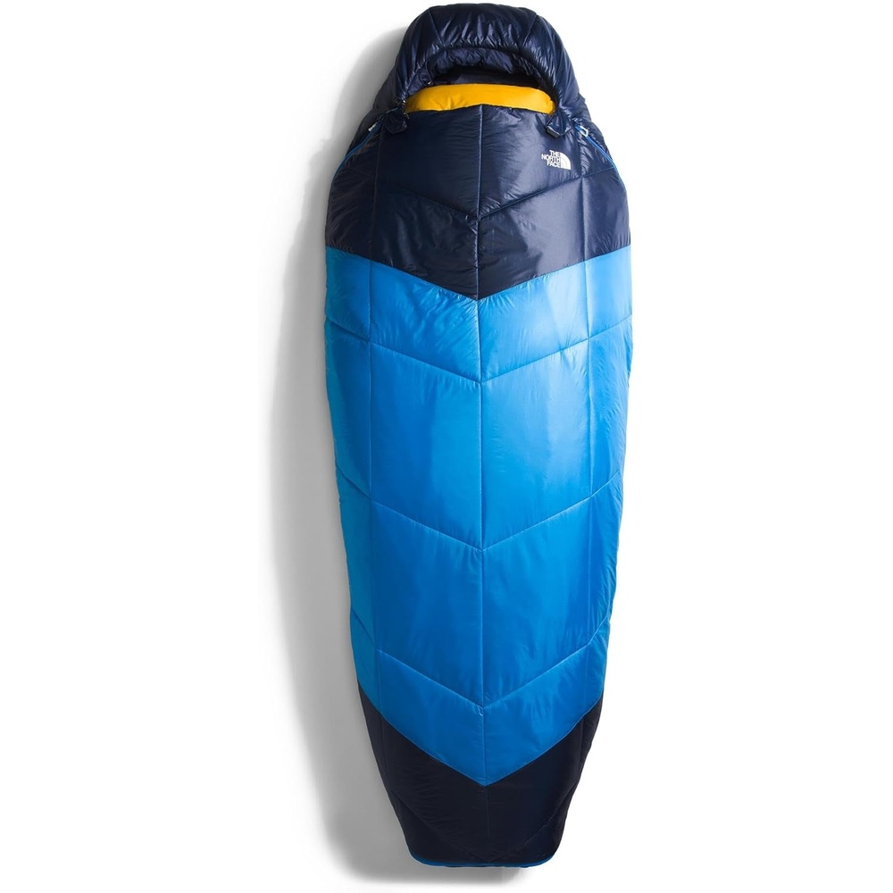 imageThe North Face SleepingBags One Bag 5F 15C 3in1 Insulated Sleeping Bag Water Repellent Heatseeker amp 800 Fill Down Insulation Includes Compression SackSuper Sonic BlueArrowwood YellowNPF