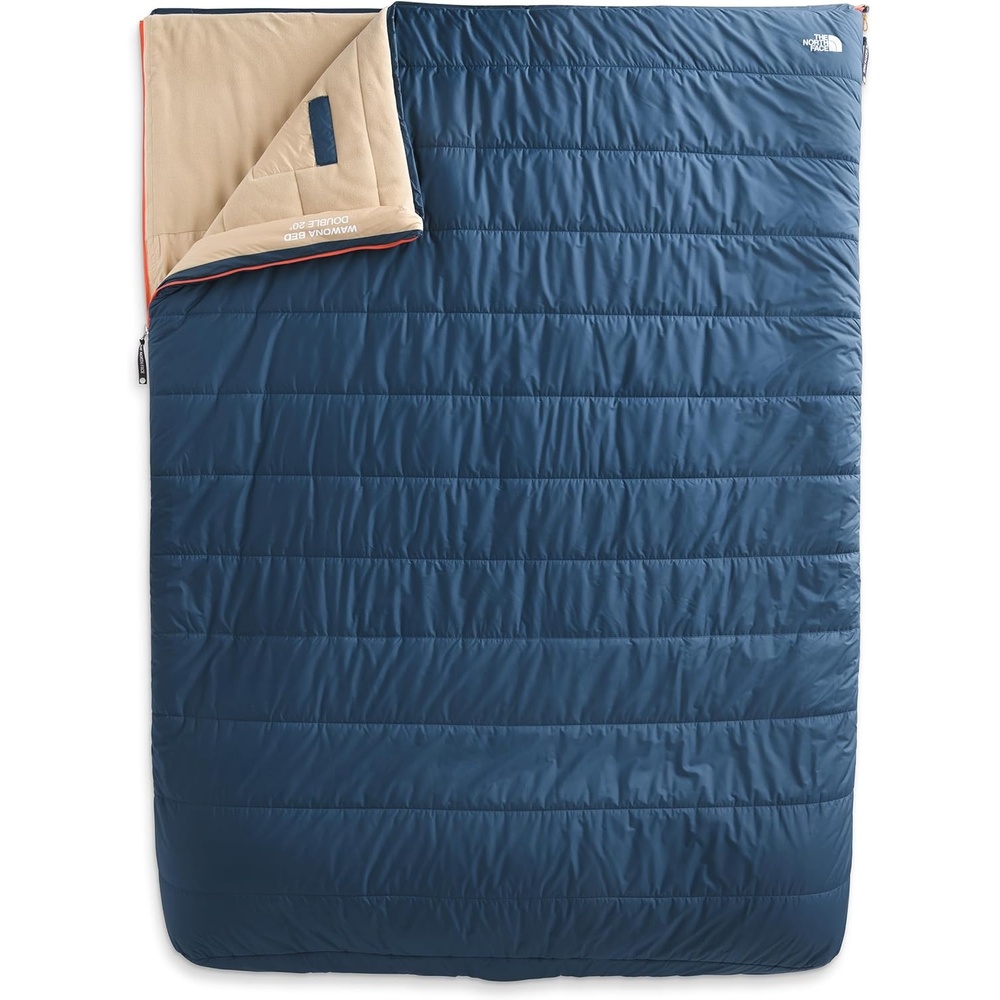 imageThe North Face SleepingBags Wawona Bed Double 20 Sleeping Bag TwoPerson 20F 7C Insulated Camping Bag Synthetic Insulation Water RepellentShady BlueNPF