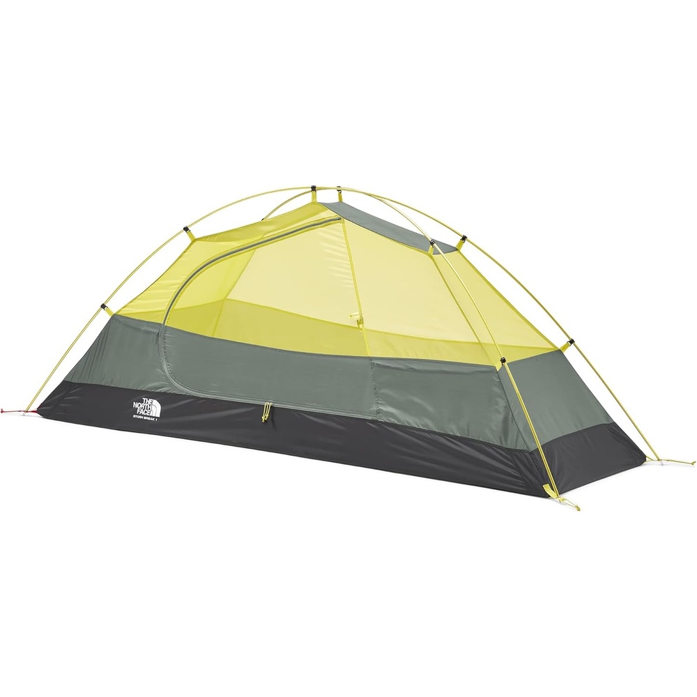 imageThe North Face Tents Stormbreak 1 OnePerson Camping Tent High Low Ventilation Openings for Optimal Airflow Water Repellent FinishAgave GreenAsphalt Grey