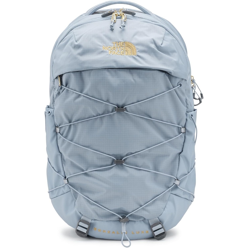imageThe North Face Vault Everyday Laptop Backpack Commuter Travel Bag WaterRepellent Finish Spacious Compartment Mid Grey Dark HeatherTNF BlackNPF One SizeFrost GreyGold Metallic