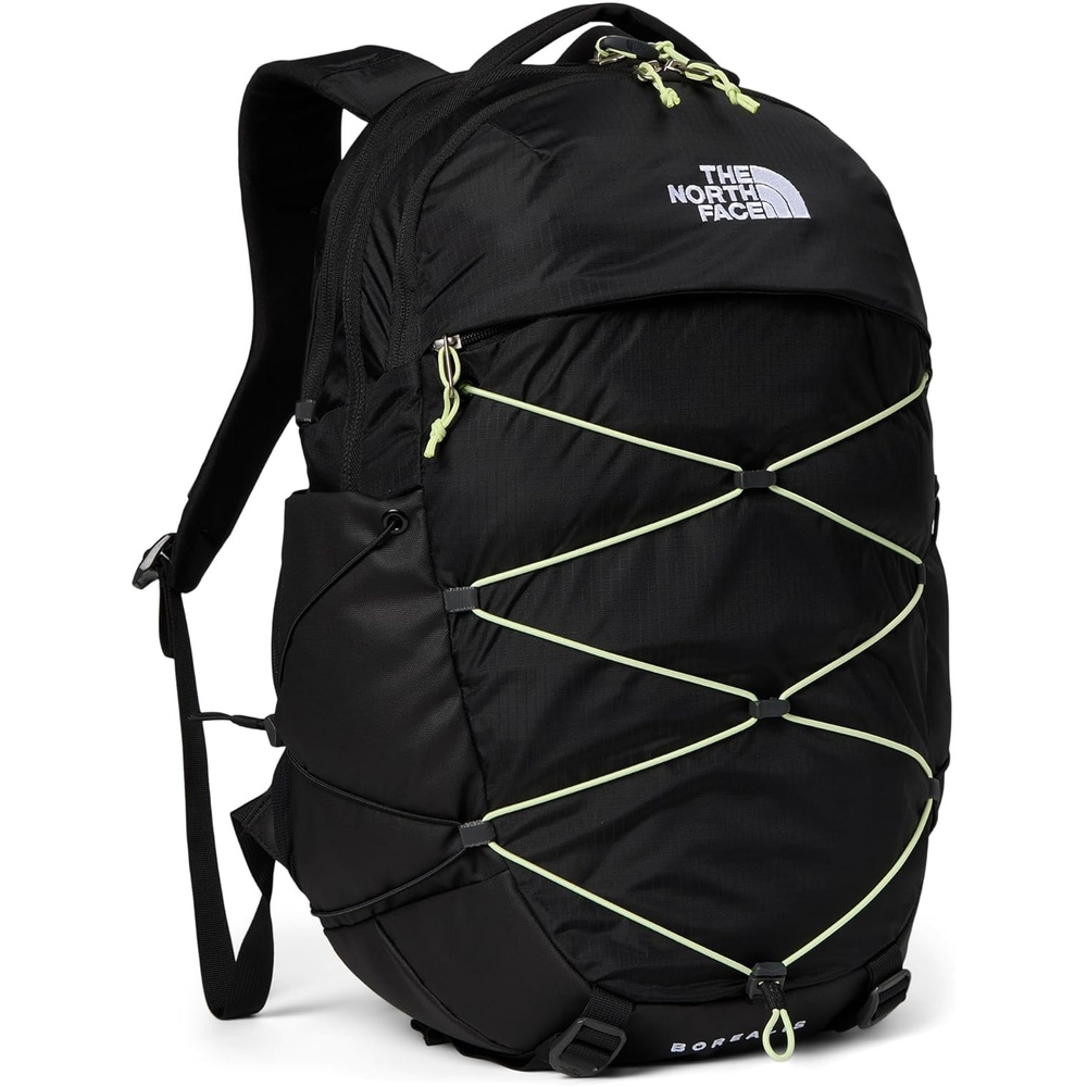 imageThe North Face Womens Borealis Commuter Laptop Backpack Everyday Travel Bag Laptop Sleeve Reflective Details Stone Slab Light HeatherStone Slab One SizeTnf BlackAstro Lime