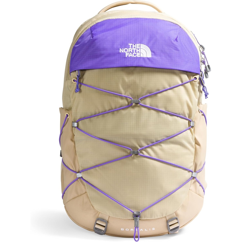 imageThe North Face Womens Borealis Commuter Laptop Backpack Everyday Travel Bag Laptop Sleeve Reflective Details Stone Slab Light HeatherStone Slab One SizeGravelOptic Violet