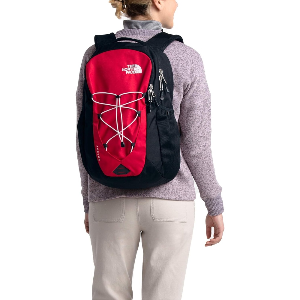 imageThe North Face Womens Jester Everyday Laptop Backpack Commuter Travel Bag Laptop Sleeve WaterRepellent Minimal Grey Dark HeatherMinimal GreyNPF One SizeTnf RedTnf Blacknpf