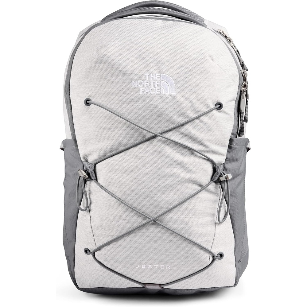 imageThe North Face Womens Jester Everyday Laptop Backpack Commuter Travel Bag Laptop Sleeve WaterRepellent Minimal Grey Dark HeatherMinimal GreyNPF One SizeTnf White Metallic MlangeMid Grey