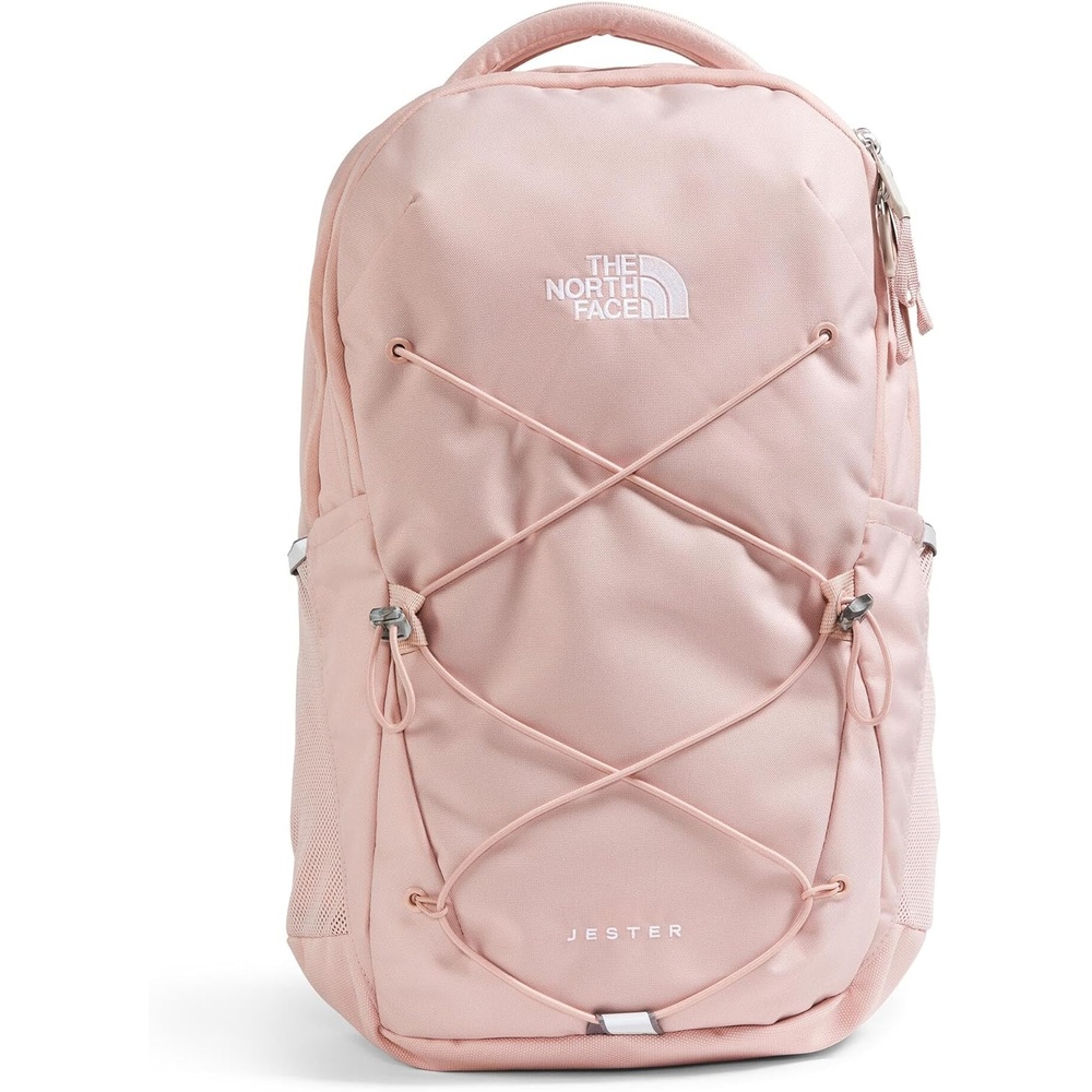 imageThe North Face Womens Jester Everyday Laptop Backpack Commuter Travel Bag Laptop Sleeve WaterRepellent Minimal Grey Dark HeatherMinimal GreyNPF One SizePink Moss