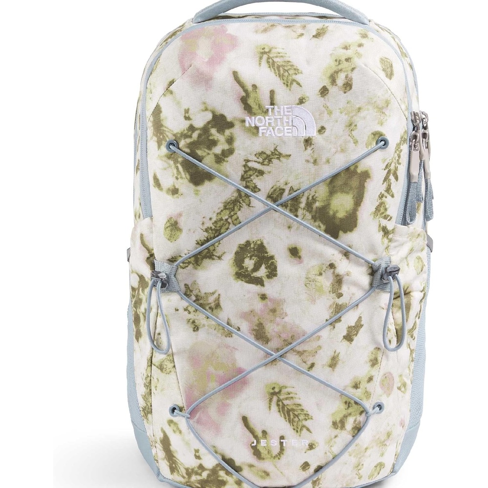 imageThe North Face Womens Jester Everyday Laptop Backpack Commuter Travel Bag Laptop Sleeve WaterRepellent Minimal Grey Dark HeatherMinimal GreyNPF One SizeDesert Stone Floral Dye PrintFrost Grey