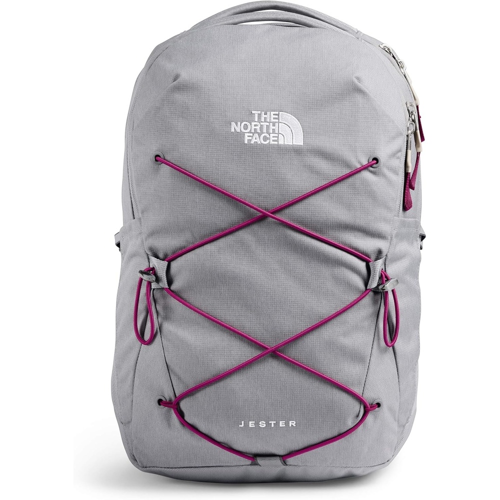 imageThe North Face Womens Jester Everyday Laptop Backpack Commuter Travel Bag Laptop Sleeve WaterRepellent Minimal Grey Dark HeatherMinimal GreyNPF One SizeMeld Grey Dark HeatherDramatic Plum
