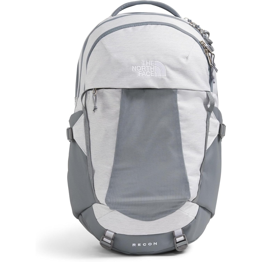 imageThe North Face Womens Recon Everyday Laptop Backpack Commuter Travel Bag 18 Laptop Sleeve WaterRepellent TNF White Metallic MlangeMid GreyNPF One SizeTnf White Metallic MlangeMid Greynpf