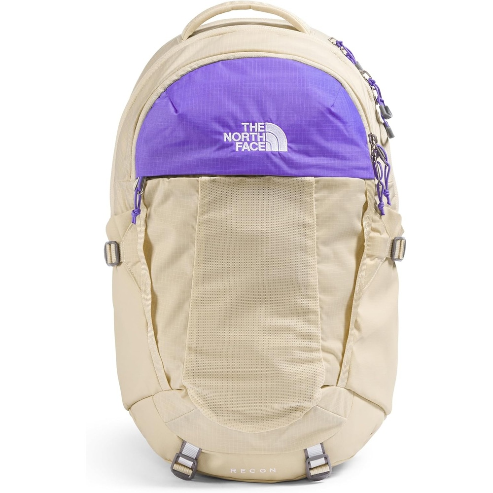imageThe North Face Womens Recon Everyday Laptop Backpack Commuter Travel Bag 18 Laptop Sleeve WaterRepellent TNF White Metallic MlangeMid GreyNPF One SizeGravelOptic Violet