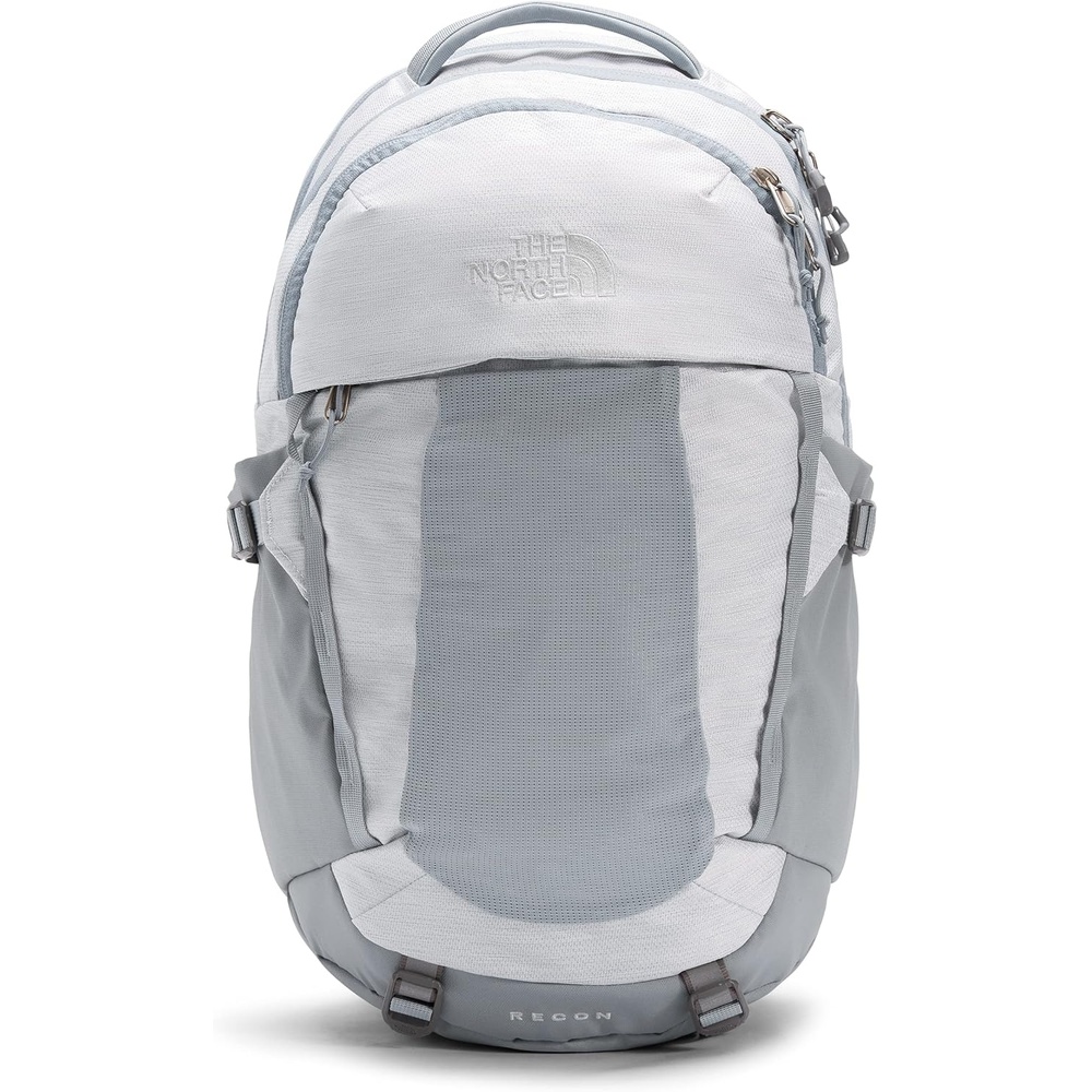 imageThe North Face Womens Recon Everyday Laptop Backpack Commuter Travel Bag 18 Laptop Sleeve WaterRepellent TNF White Metallic MlangeMid GreyNPF One SizeTnf White Metallic MlangeMid Grey