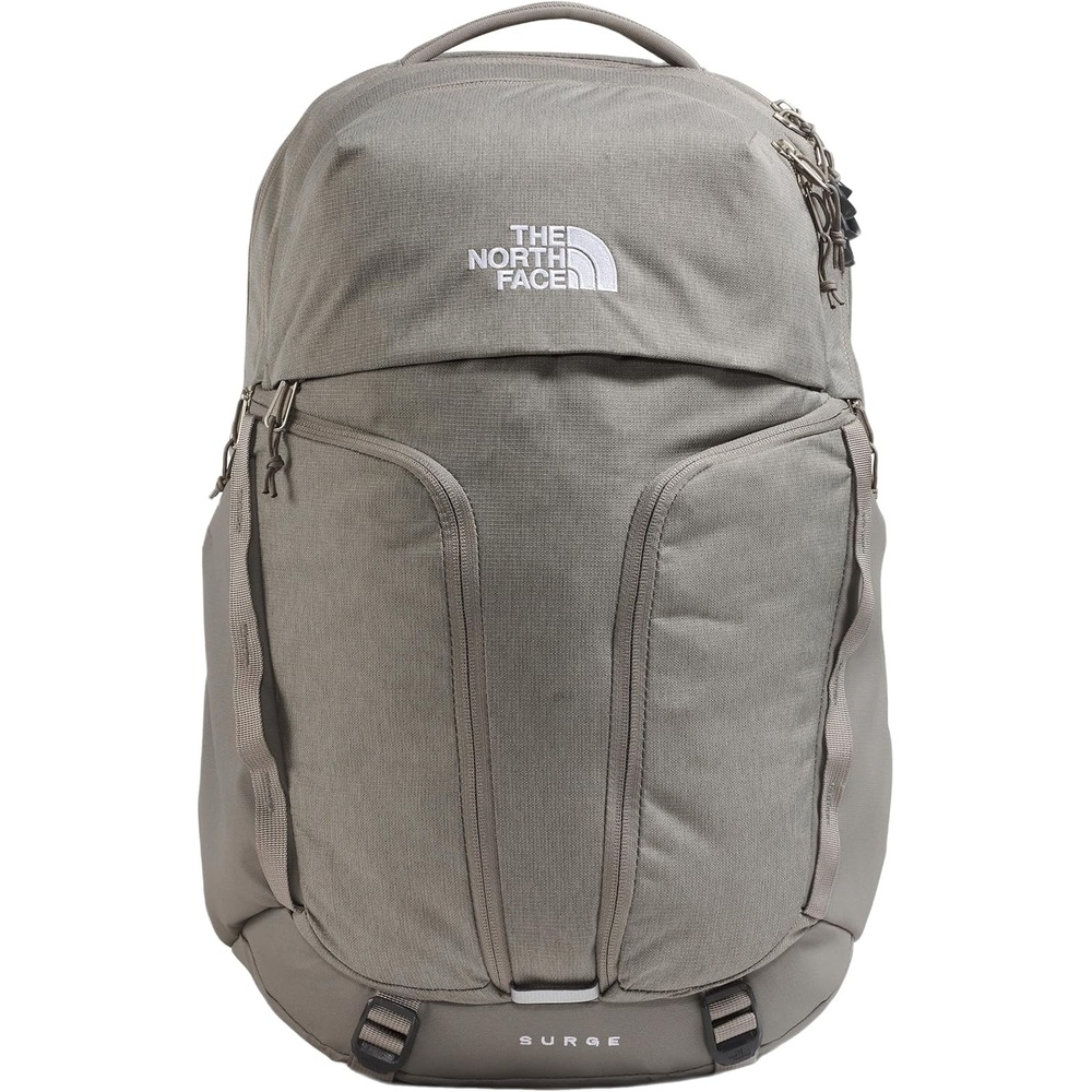 imageThe North Face Womens Surge Commuter Laptop Backpack Everyday Travel Bag Laptop Sleeve WaterRepellent TNF White Metallic MlangeMid GreyNPF One SizeStone Slab Light HeatherStone Slab