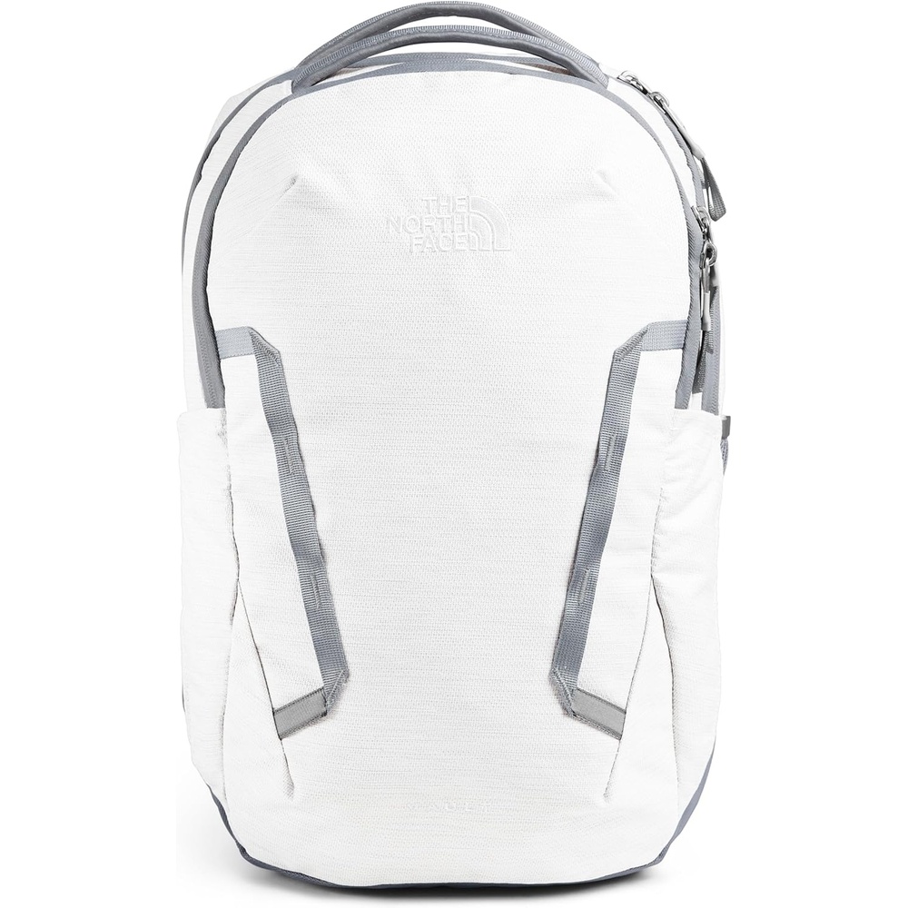 imageThe North Face Womens Vault Everyday Laptop Backpack Commuter Travel Bag WaterRepellent Spacious Main Compartment TNF White Metallic MlangeMid GreyNPF One SizeTnf White Metallic MlangeMid Greynpf