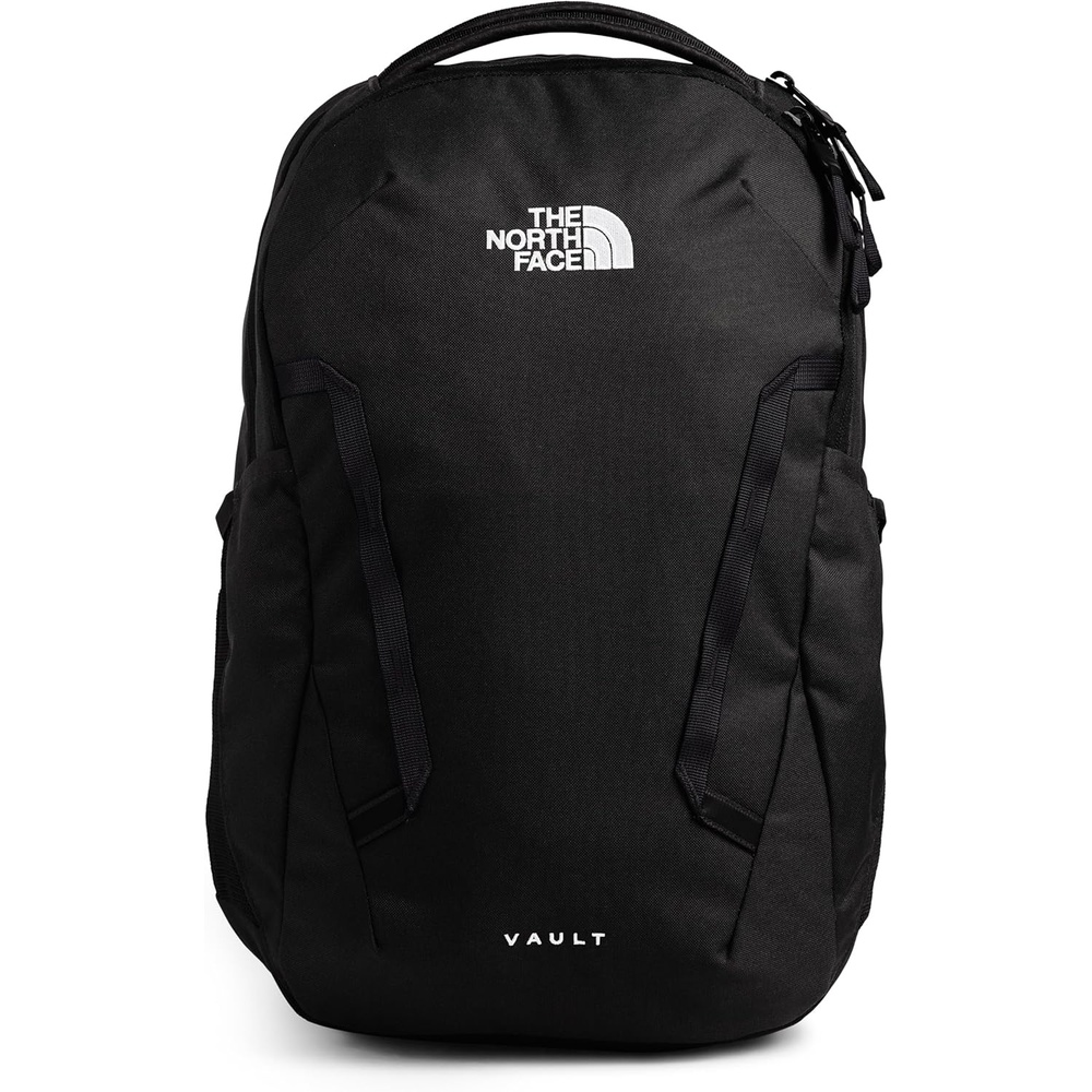 imageThe North Face Womens Vault Everyday Laptop Backpack Commuter Travel Bag WaterRepellent Spacious Main Compartment TNF White Metallic MlangeMid GreyNPF One SizeTnf Blacknpf