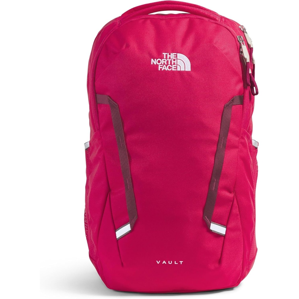 imageThe North Face Womens Vault Everyday Laptop Backpack Commuter Travel Bag WaterRepellent Spacious Main Compartment TNF White Metallic MlangeMid GreyNPF One SizeLali GuranRhododendron