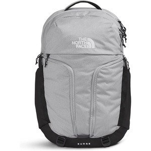 THE NORTH FACE Surge Commuter Laptop Backpack | Daypack With Water Repellent Finish, 16″ Laptop Sleeve, Reflective Details(Meld Grey Dark Heather/Tnf Black)