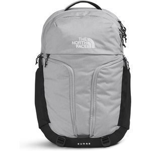 THE NORTH FACE Surge Commuter Laptop Backpack | Daypack With Water Repellent Finish, 16″ Laptop Sleeve, Reflective Details(Meld Grey Dark Heather/Tnf Black-npf)