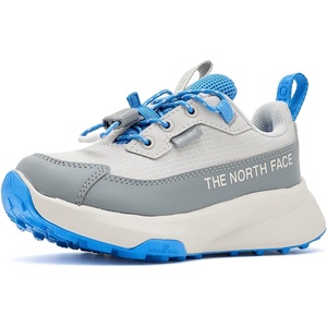 The North Face Kids’ Fastpack II Hiker Waterproof Hiking Shoe – Cushioned, Rubber Sole, Abrasion Resistant(Glacier Gray/Marina Blue)